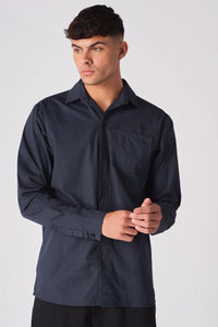 COTTON SHIRT - NAVY BLUE